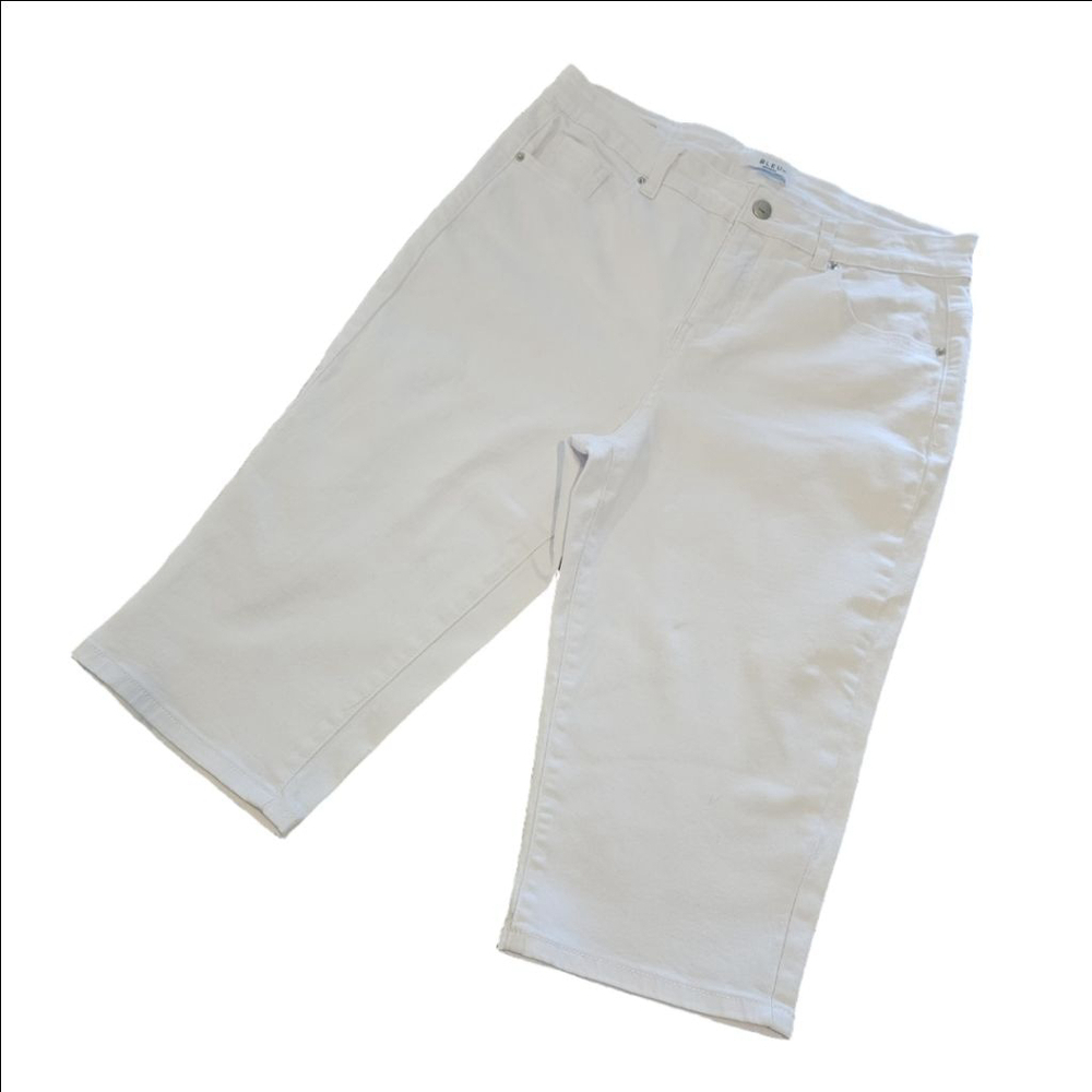 Women's BLEU Capri Pants Size 14P White - Picture 3 of 9